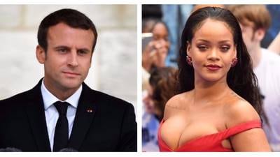 FOTOS. El presidente francés recibe a Rihanna en el Elíseo