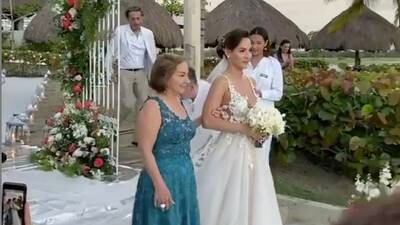 VIDEO. La lujosa boda en la playa de Carmen Villalobos de &#34;Sin senos sí hay paraíso&#34;