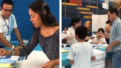 Deportistas acuden a votar en la jornada cívica guatemalteca