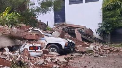 Reportan derrumbes por fuertes lluvias en San Juan Sacatepéquez
