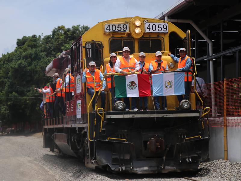 VIDEO. Realizan pruebas operativas del tren de carga que funcionará entre Guatemala y México