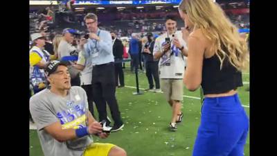 VIDEO. ¡Dijo que sí! Taylor Rapp le propone matrimonio a su pareja al ganar el Super Bowl LVI