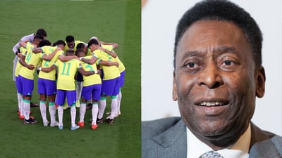 La selección brasileña le desea "mucha salud" a 'O rei' Pelé