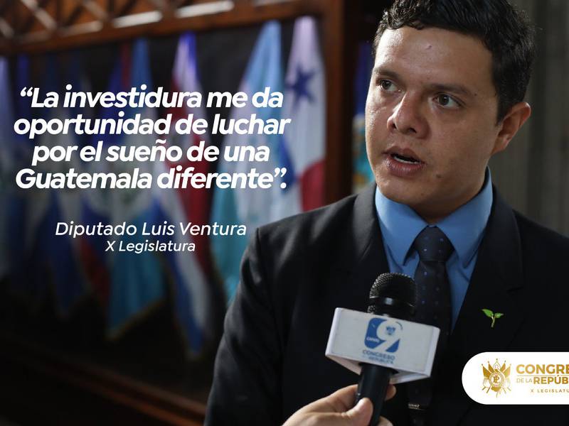Diputado Luis Ventura habla de su integración a la X Legislatura en sustitución de la actual ministra del MARN