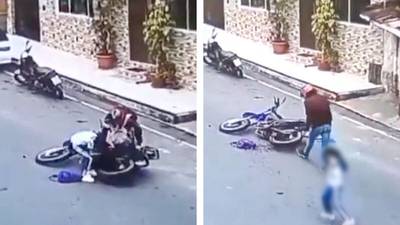VIDEO. Niña de 11 años pierde un brazo tras accidente de moto