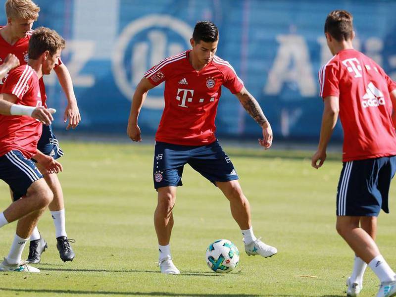 VIDEO. Así fue el primer entrenamiento de James con el Bayern