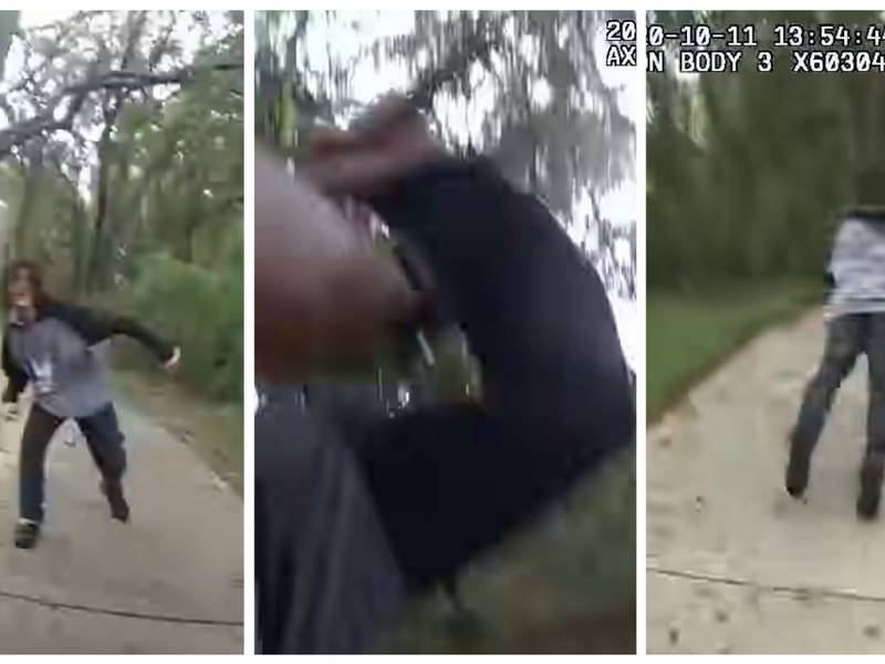 VIDEO. Hombre apuñala en el cuello a un policía; lo reducen con una pistola taser