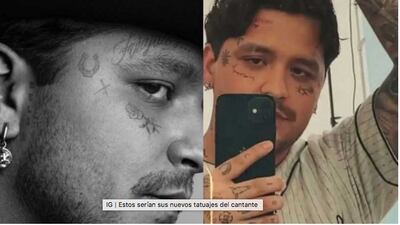 Rechazan a Christian Nodal por sus tatuajes en la cara