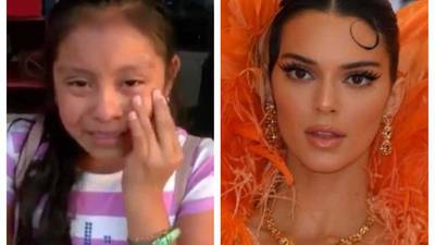 VIDEO. Kendall Jenner se conmueve con video de niña migrante que llora por su padre