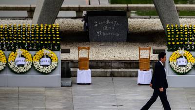 VIDEO. Con discreta ceremonia por el Covid-19, Japón recuerda aniversario de la bomba de Hiroshima