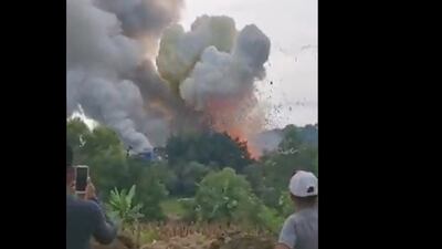 VIDEO | Cohetería explota en un caserío de San Juan Sacatepéquez