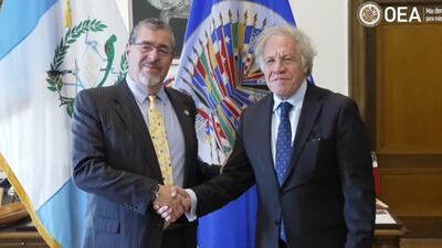 Bernardo Arévalo se reúne con Luis Almagro en Washington