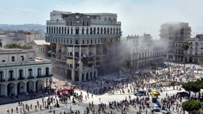 VIDEOS: Explosión destruye lujoso hotel en La Habana; hay 9 muertos