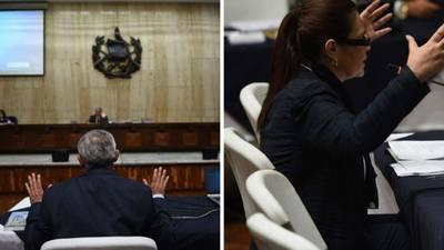 Tuits a tuits, así fue la audiencia de declaración de Otto Pérez y Roxana Baldetti