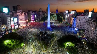 La fiesta en el Obelisco argentino tras el pase a la final de Qatar