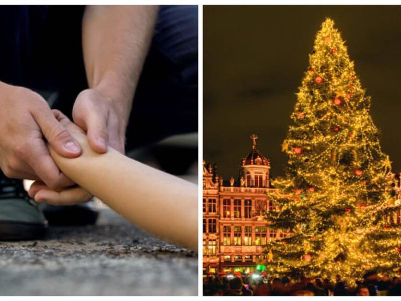Cae árbol de Navidad gigante en Bélgica y mujer muere aplastada