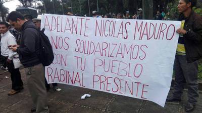 Campesinos guatemaltecos marchan en apoyo al gobierno de Venezuela