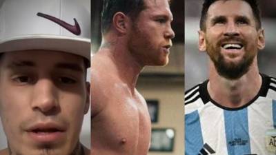 Boxeador argentino sale en defensa de Messi y reta al Canelo a subirse al ring