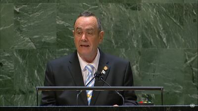"No intervención" y otros puntos claves del discurso de Giammattei en Asamblea de la ONU