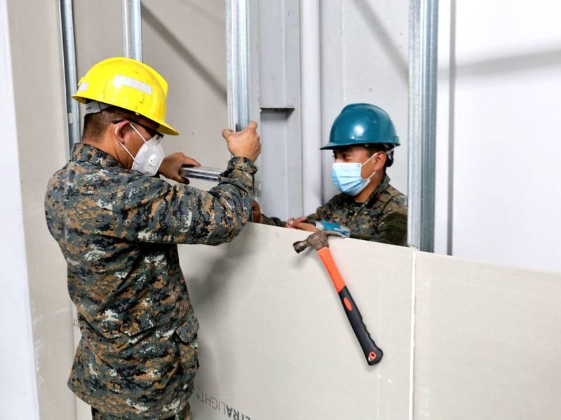 Cuerpo de Ingenieros del Ejército avanza en ampliación del hospital del Parque de la Industria