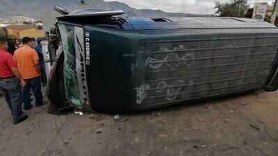 Accidente de tránsito deja al menos 13 heridos en Quetzaltenango