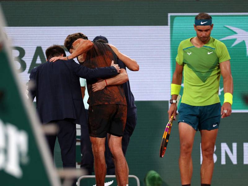 VIDEO. Nadal finalista de Roland Garros tras la desafortunada lesión de Zverev