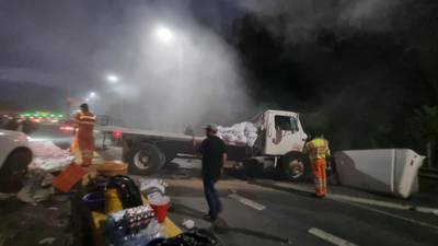 Fuerte accidente en autopista Palín-Escuintla