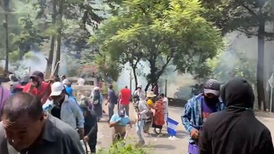 PNC desaloja bloqueo en Chimaltenango