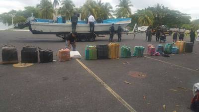Tres colombianos capturados por transportar 580 kilos de presunta cocaína