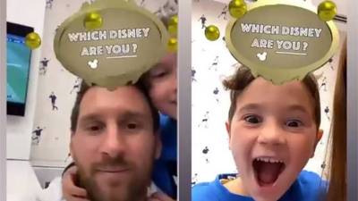 VIDEO. Estos son los divertidos filtros de Disney de la familia Messi