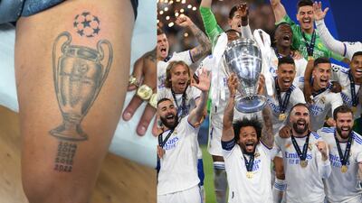 VIDEO. Marcelo se tatúa su quinta Champions League con el Real Madrid