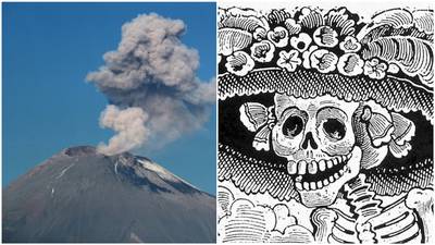 FOTO. Volcán Popocatépetl exhala fumarola con forma de Catrina