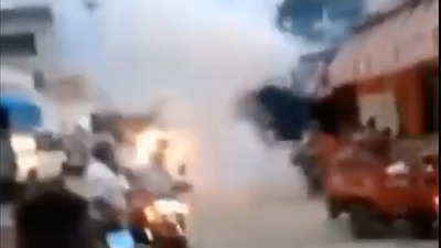VIDEO. Explosión de pirotecnia deja varios heridos en peregrinación de la Virgen de Guadalupe