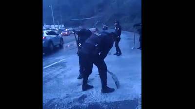 VIDEO. Quitan hielo de la carretera Interamericana