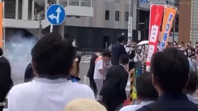 FUERTE VIDEO: Momento en el que le disparan a Shinzo Abe, exprimer ministro de Japón