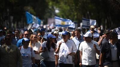 Marchan en conmemoración de los 71 años de la independencia de Israel