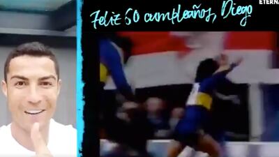 VIDEO. Cristiano le envía un épico mensaje de cumpleaños a Maradona