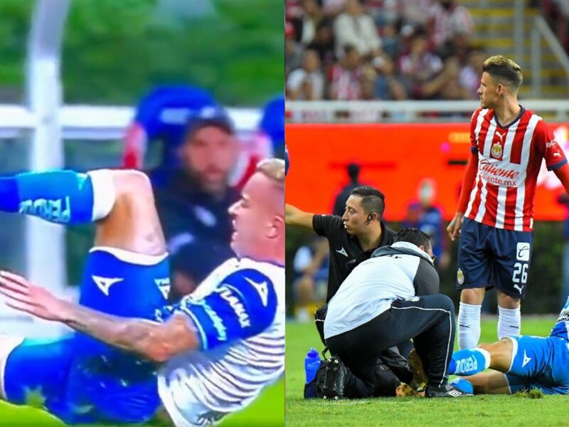 VIDEO. Duelo entre Chivas y Puebla deja la escalofriante lesión de jugador brasileño