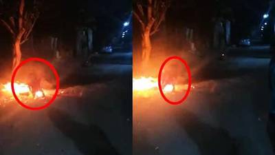 VIDEO. Quemaron una piñata del diablo en Chiquimula y empezó a “caminar”