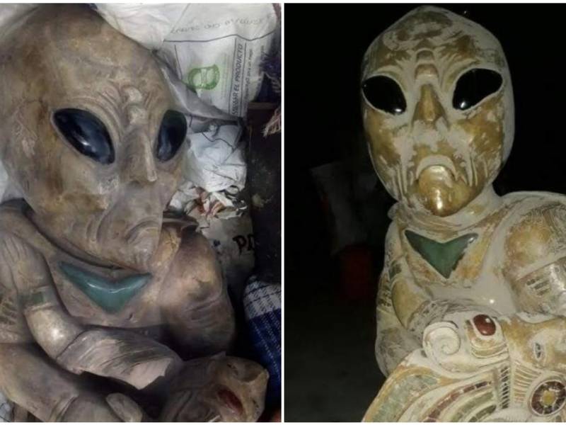 Revelan la verdad de las esculturas de aliens supuestamente halladas en excavaciones