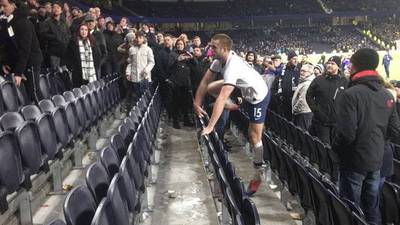 VIDEO. Futbolista del Tottenham salta a la grada para pelearse con aficionado