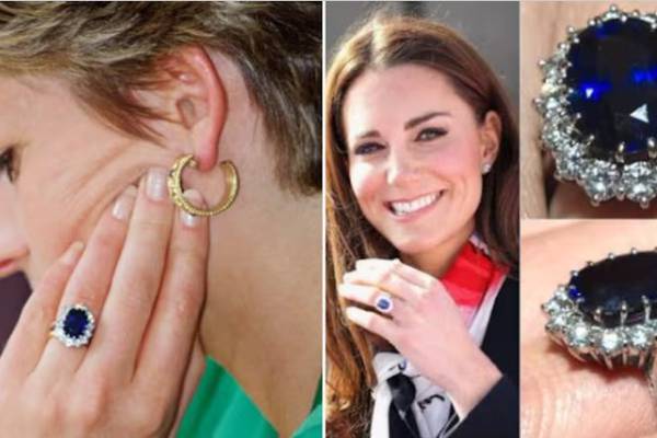 Usuarios dicen que un anillo zafiro une la maldición de Lady Di con Kate Middleton