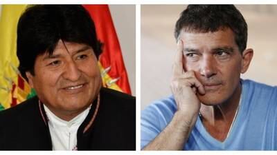 Evo Morales le envía un fraternal mensaje a Antonio Banderas en Twitter
