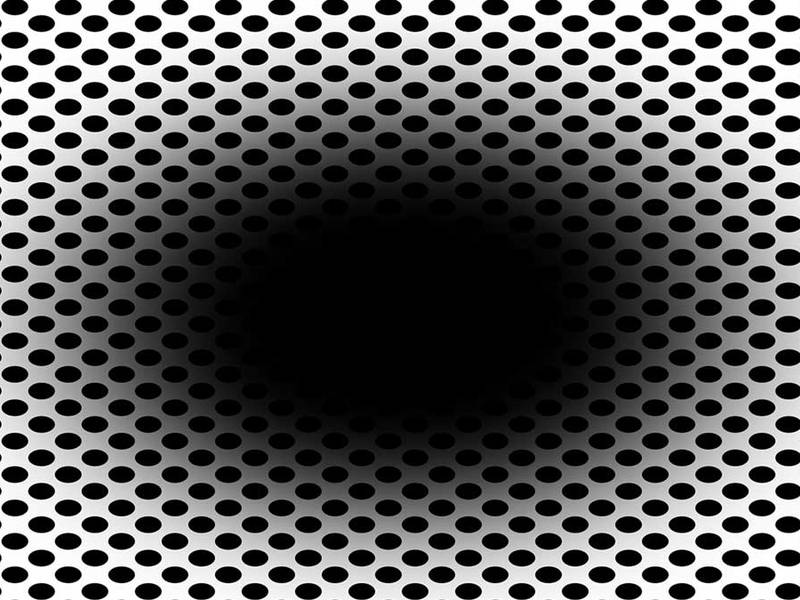 ¿Qué le sucede a la vista con la ilusión óptica de agujero negro que se expande?