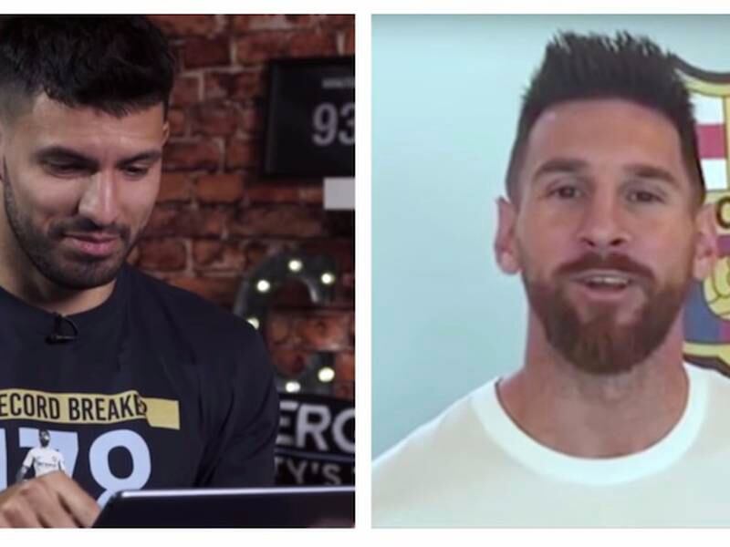VIDEO. Messi sorprende al “Kun” Agüero con una emotiva felicitación