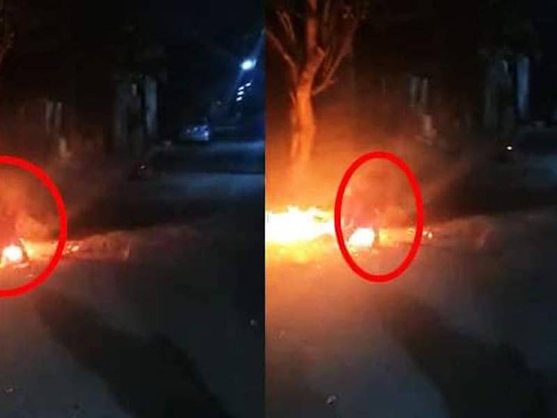 VIDEO. Quemaron una piñata del diablo en Chiquimula y empezó a “caminar”