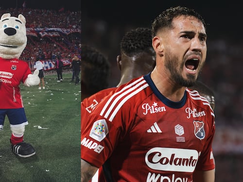 Mascota del Medellín sufrió accidente laboral y solicitó la ayuda de un odontólogo tras perder un diente