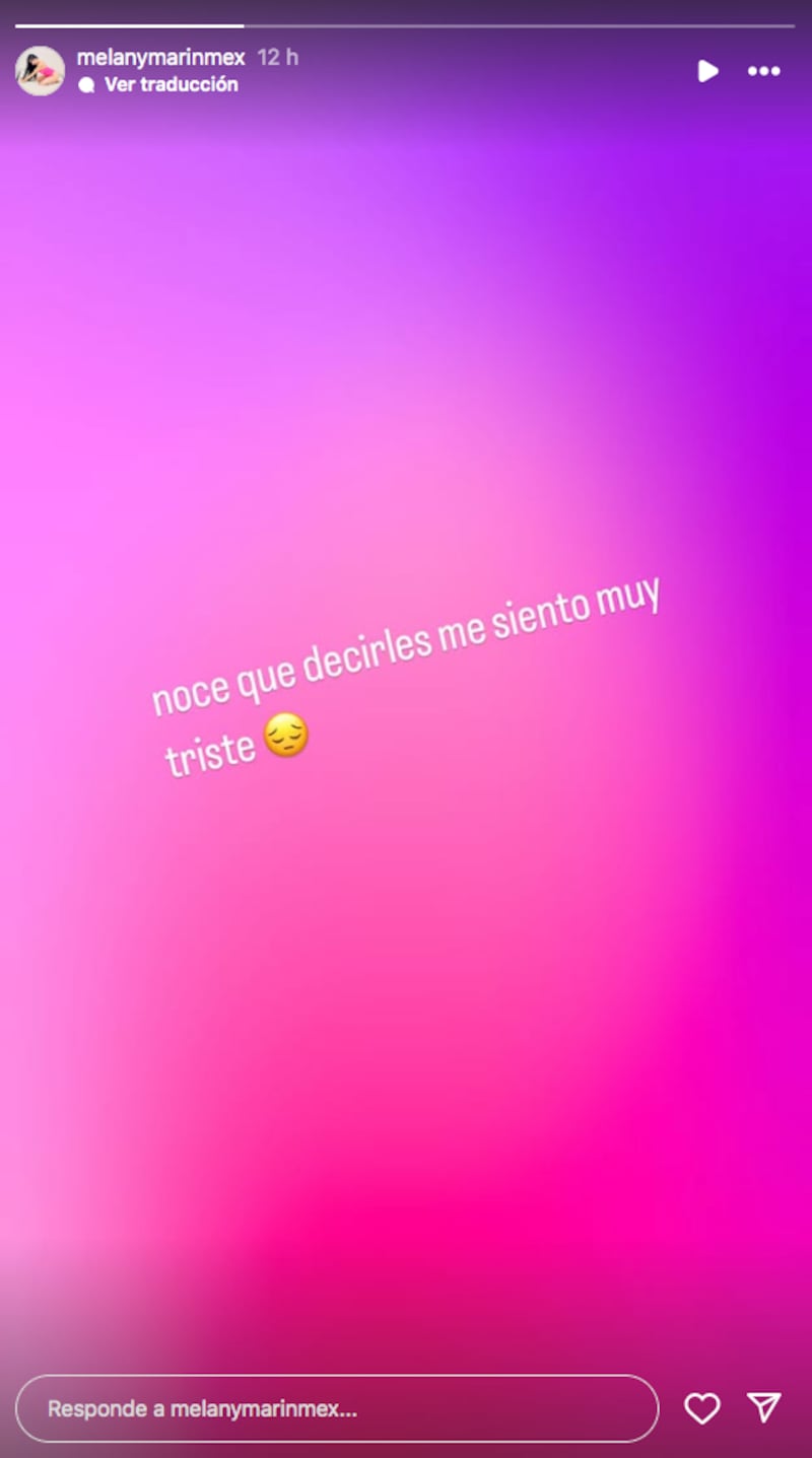 Historia de Melany Marín en Instagram