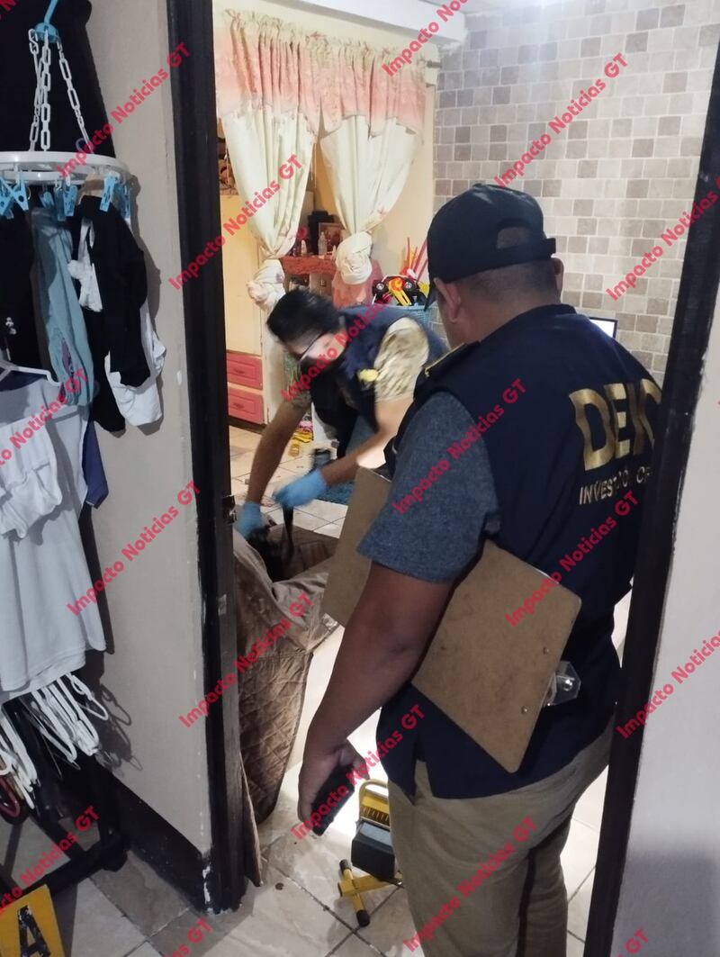 Escena del crimen en San Miguel Petapa.