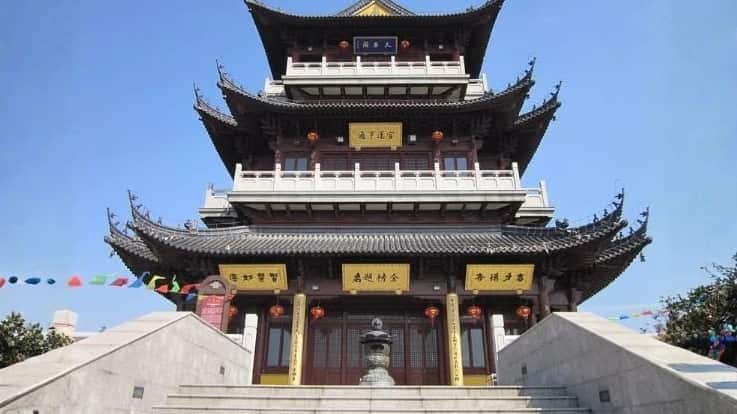 Forma parte del Templo Yongqing, en China. (Foto. Redes sociales)